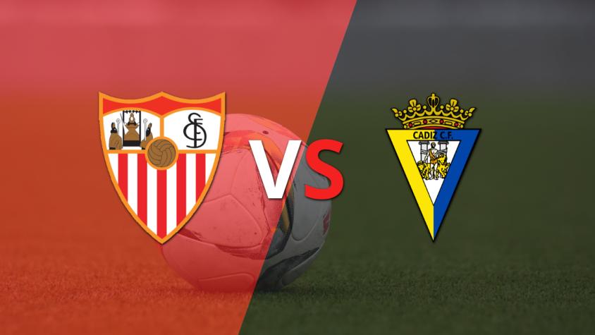 Sevilla y Cádiz  empatan 0-0 y se van al entretiempo