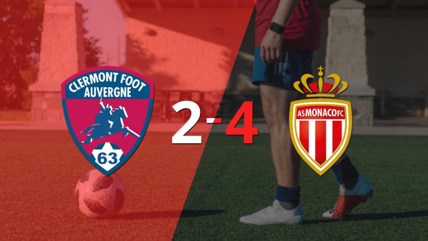 Con dos goles de Wissam Ben Yedder, Mónaco venció a Clermont Foot