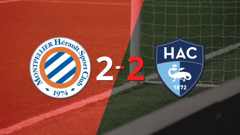 Con doblete de Akor Adams, Montpellier sacó el empate ante Le Havre AC
