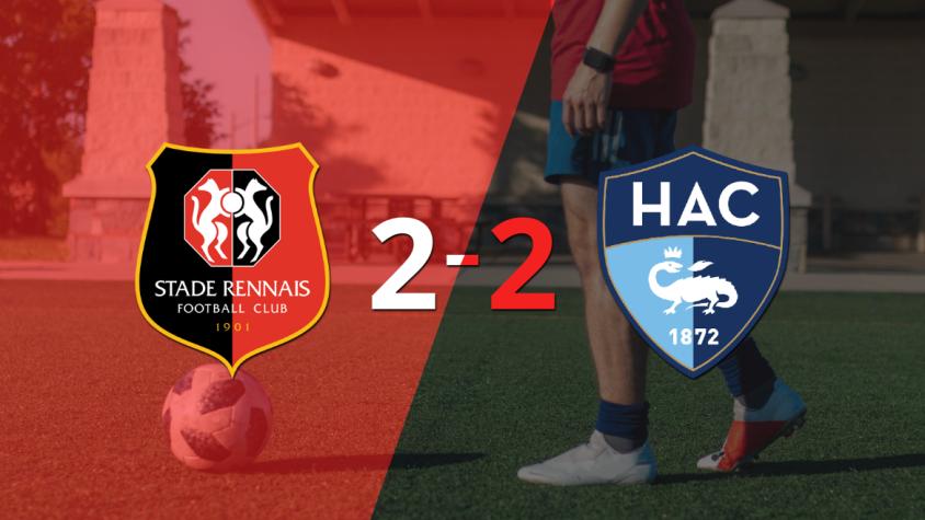 Le Havre AC empató 2-2 ante Stade Rennes con doblete de Nabil Alioui