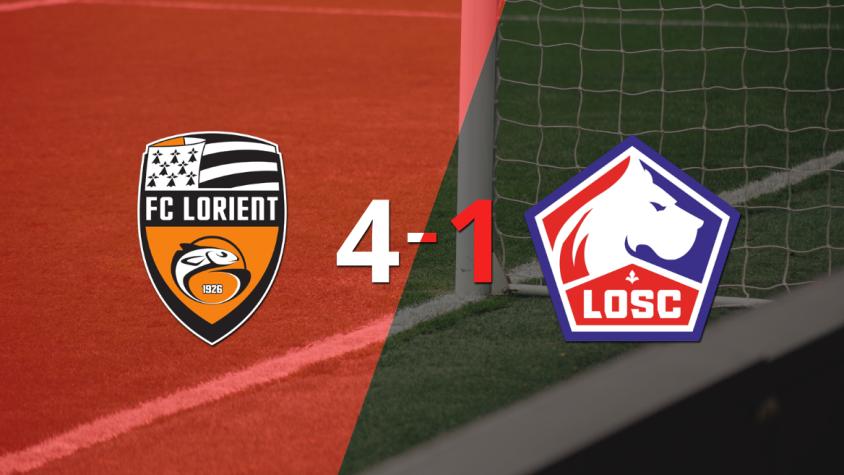 Lorient sentenció con goleada 4-1 a Lille