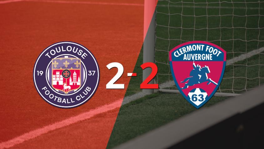 Vibrante 2-2 entre Toulouse y Clermont Foot