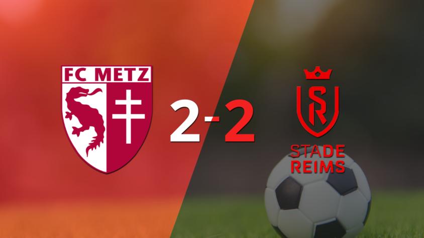 Muchos goles en el empate a 2 entre Metz y Stade de Reims
