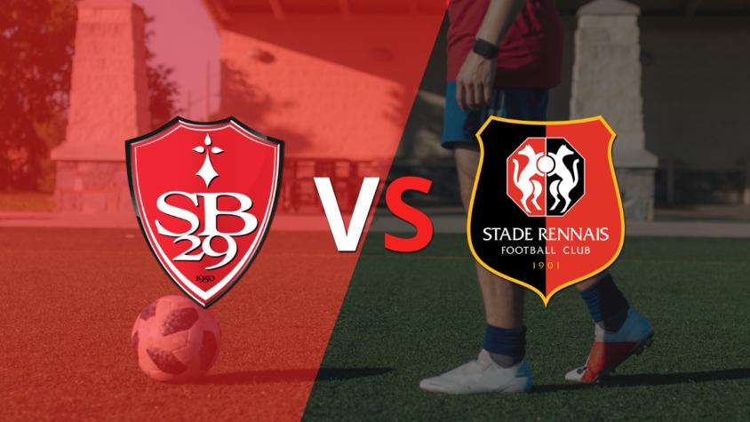 Stade Brestois y Stade Rennes comienzan el segundo tiempo sin goles
