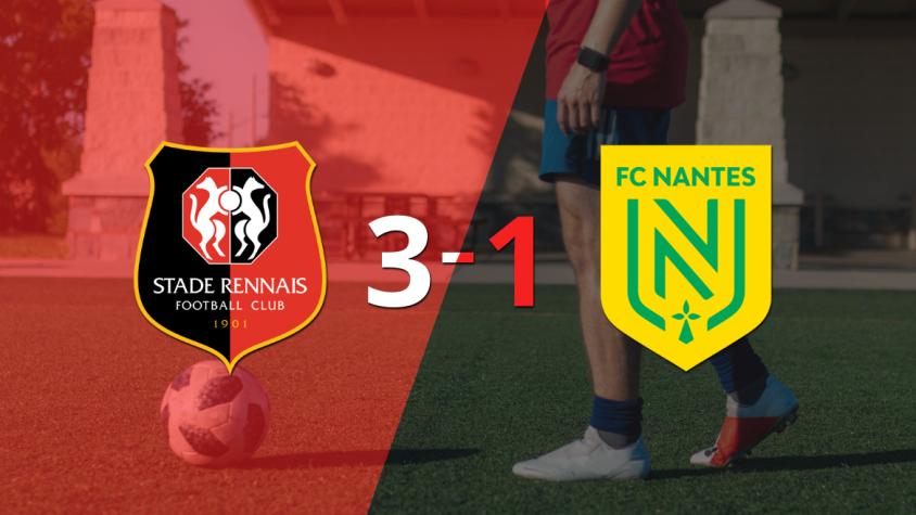 Contundente victoria de Stade Rennes sobre Nantes