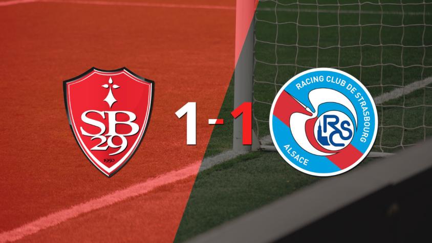 Stade Brestois logró sacar el empate de local frente a RC Strasbourg