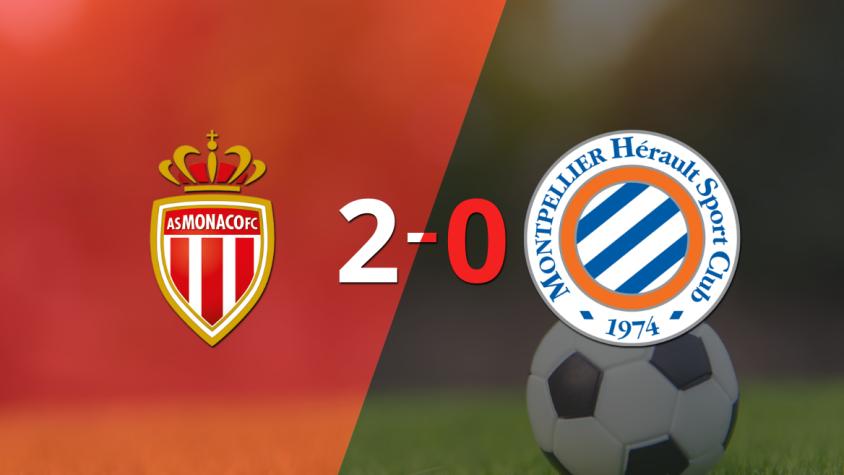 Mónaco marcó dos veces en la victoria ante Montpellier en el estadio Stade Louis II