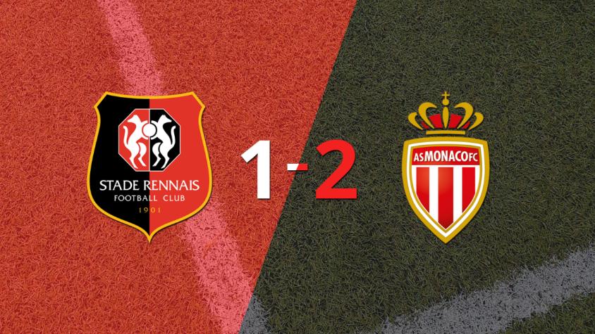 Mónaco sacó el triunfo 2-1 en su visita a Stade Rennes