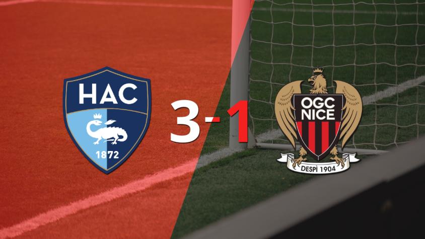 Le Havre AC gana 3-1 a Nice con doblete de Emmanuel Sabbi
