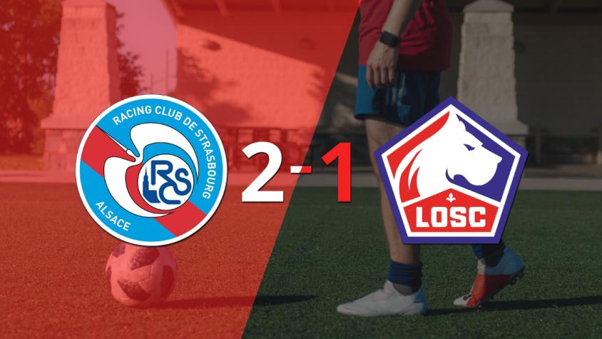 RC Strasbourg sacó los 3 puntos en casa al vencer 2-1 a Lille