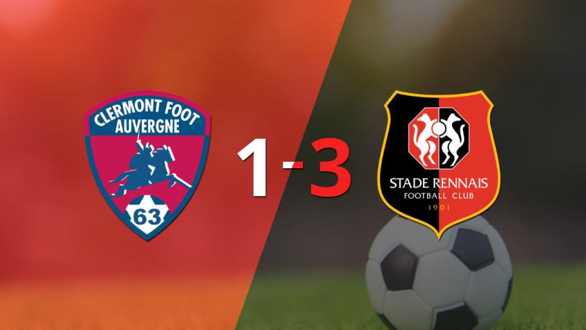 En una fiesta de goles, Stade Rennes liquidó a Clermont Foot por 3 a 1