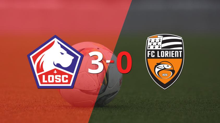 Lorient fue superado fácilmente y cayó 3-0 contra Lille