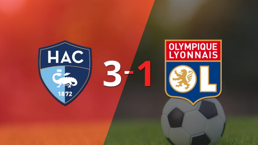 Le Havre AC logró una victoria sólida ante Olympique Lyon por 3 a 1
