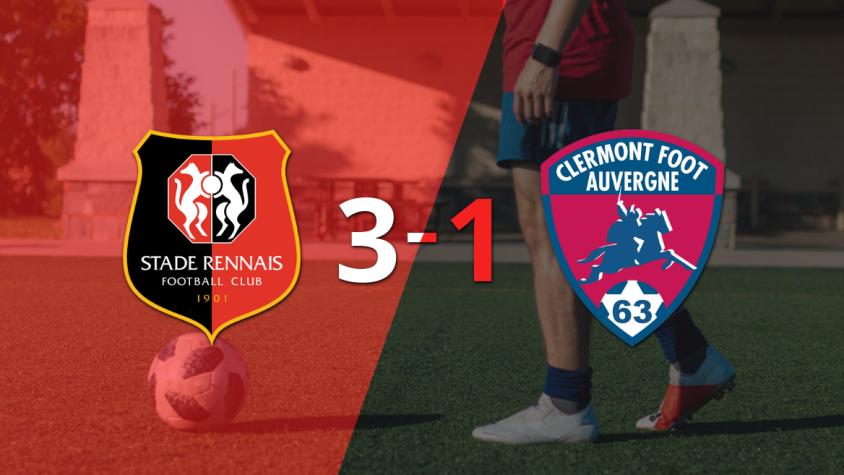 Martin Terrier marca un doblete en la victoria 3-1 de Stade Rennes ante Clermont Foot