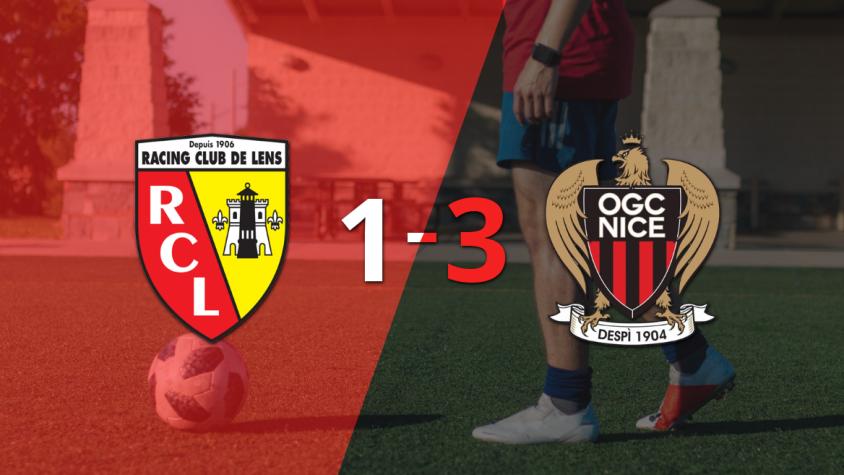 Terem Moffi marca un doblete en la victoria 3-1 de Nice ante Lens