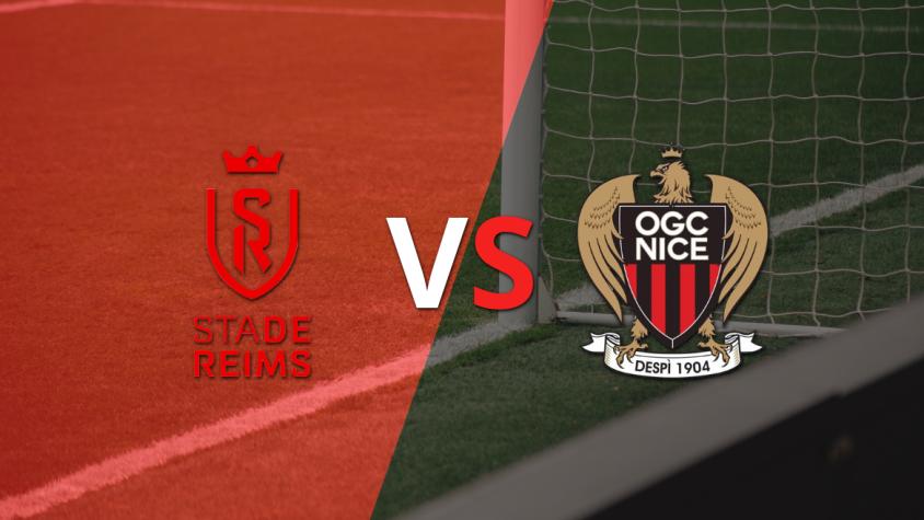 Se juega el segundo tiempo del empate en 0 entre Stade de Reims y Nice