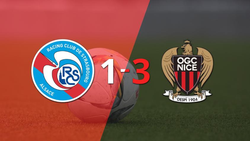 Nice supera por 3-1 a RC Strasbourg tras dar vuelta el partido