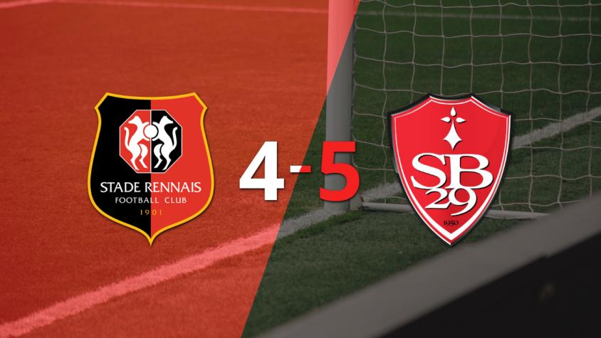 Stade Rennes pierde 4-5 con Stade Brestois pese al doblete de Arnaud Kalimuendo