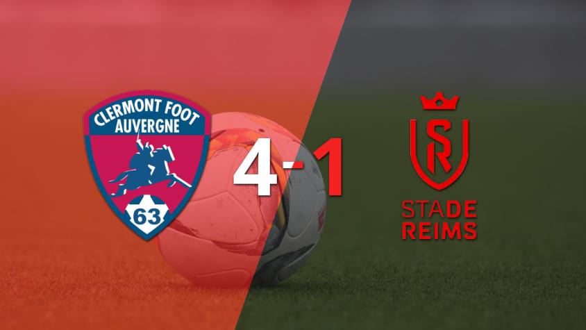 Goleada de Clermont Foot a Stade de Reims con doblete de Muhammed Cham incluído 
