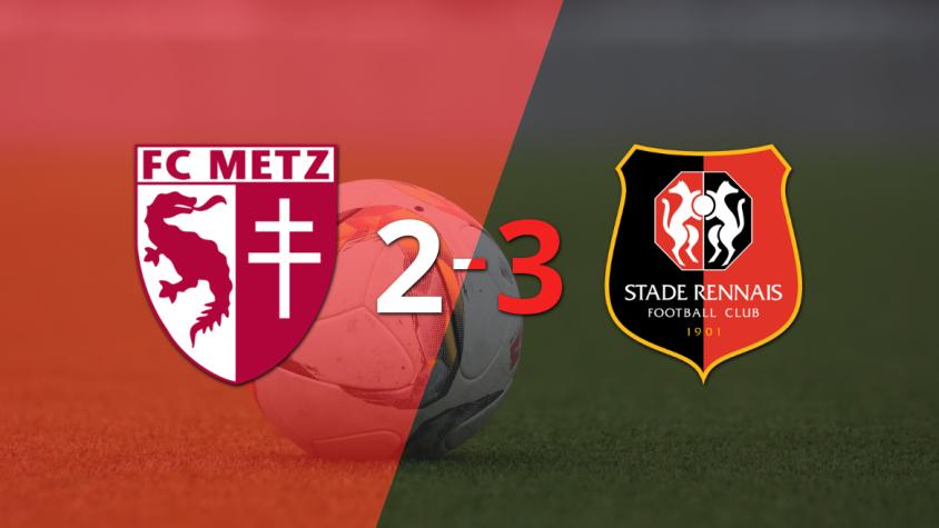 Metz sufre derrota ante Stade Rennes por 3 a 2