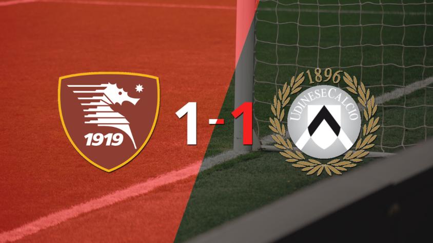 Salernitana y Udinese se repartieron los puntos en un 1 a 1