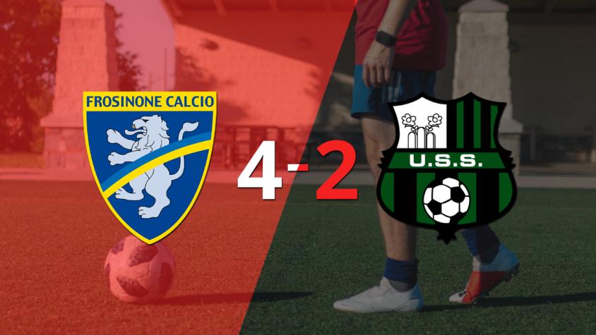Andrea Pinamonti anotó dos goles, pero Sassuolo no pudo evitar la derrota frente a Frosinone