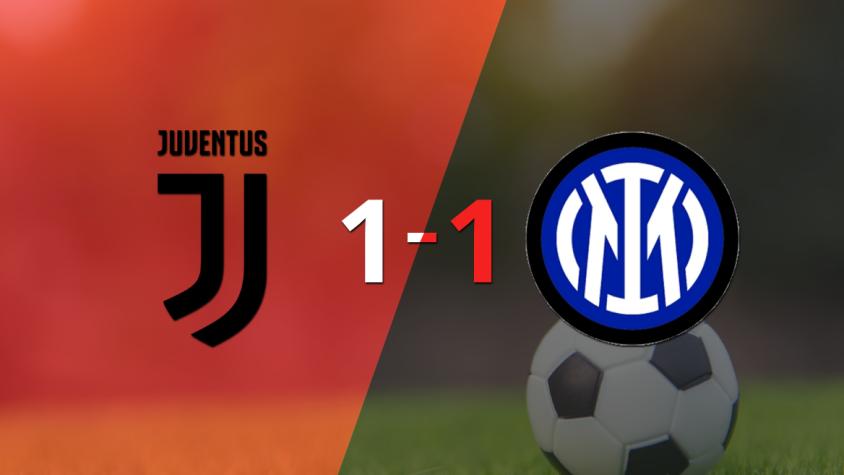 Juventus e Inter empataron 1 a 1 en el "Derby d'Italia"