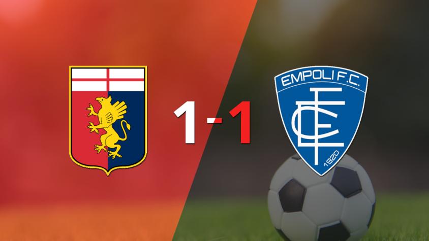 Empoli logró sacar el empate a 1 gol en casa de Genoa