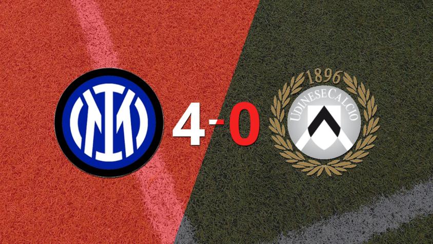 Udinese se fue goleado 4-0 en su visita a Inter