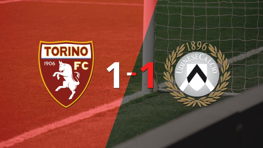 Torino y Udinese se repartieron los puntos en un 1 a 1