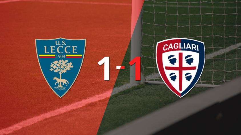 Lecce logró sacar el empate de local frente a Cagliari