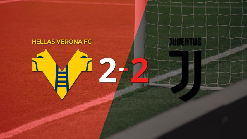 Empate a 2 entre Hellas Verona y Juventus