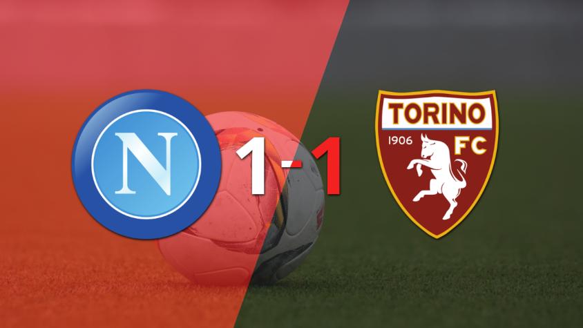 Reparto de puntos en el empate a uno entre Napoli y Torino