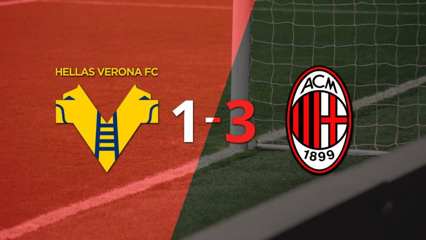 Milan gana 3 a 1 en su visita a Hellas Verona