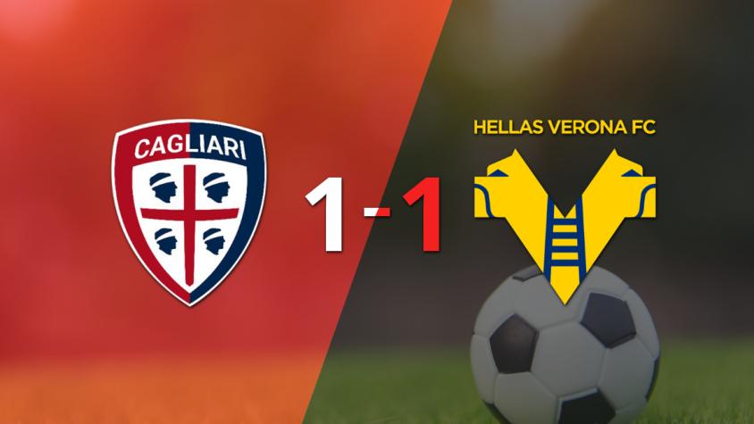 Hellas Verona logró sacar el empate a 1 gol en casa de Cagliari