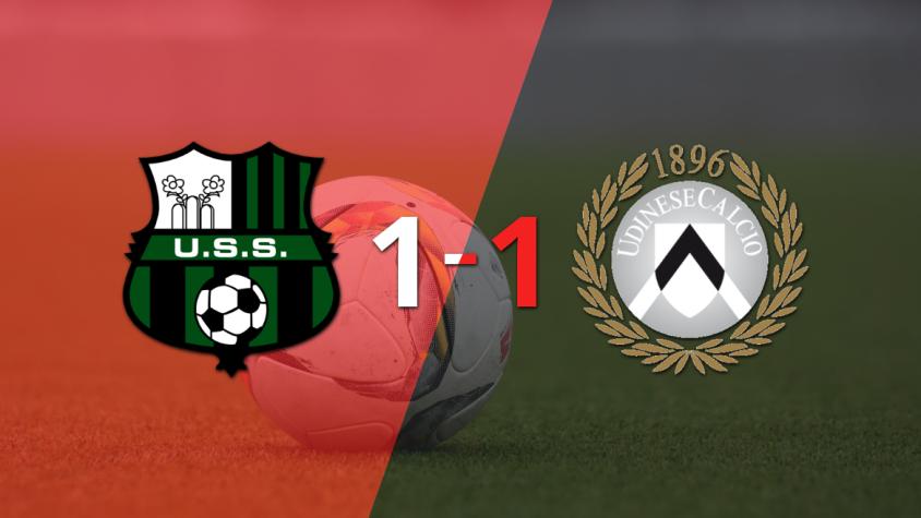 Reparto de puntos en el empate a uno entre Sassuolo y Udinese