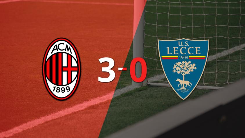 Tranquila victoria de Milan por 3 a 0 frente a Lecce