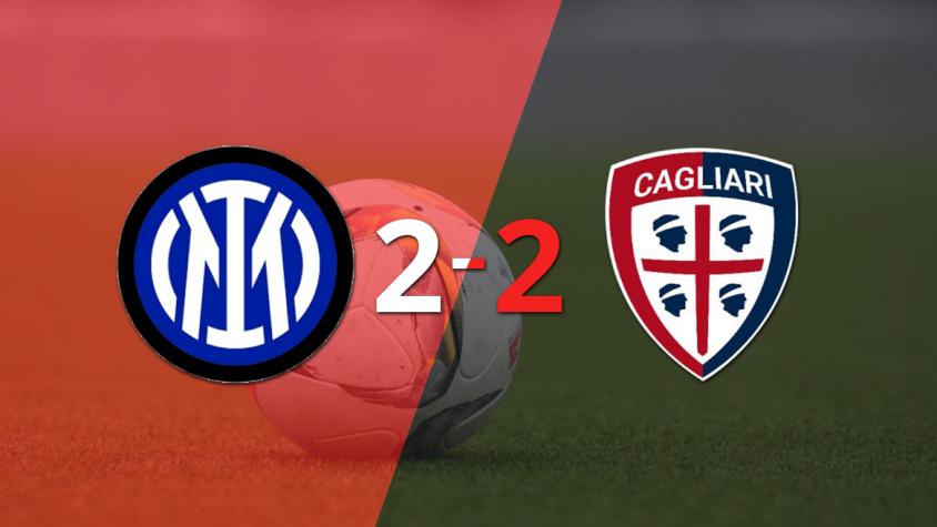 En un emocionante partido, Inter y Cagliari empataron 2-2