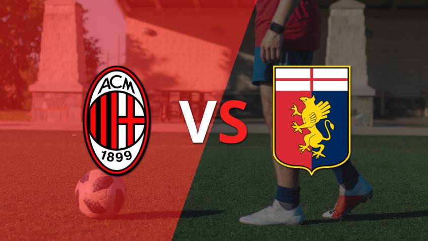 Con un empate en 1, termina el primer tiempo entre Milan y Genoa