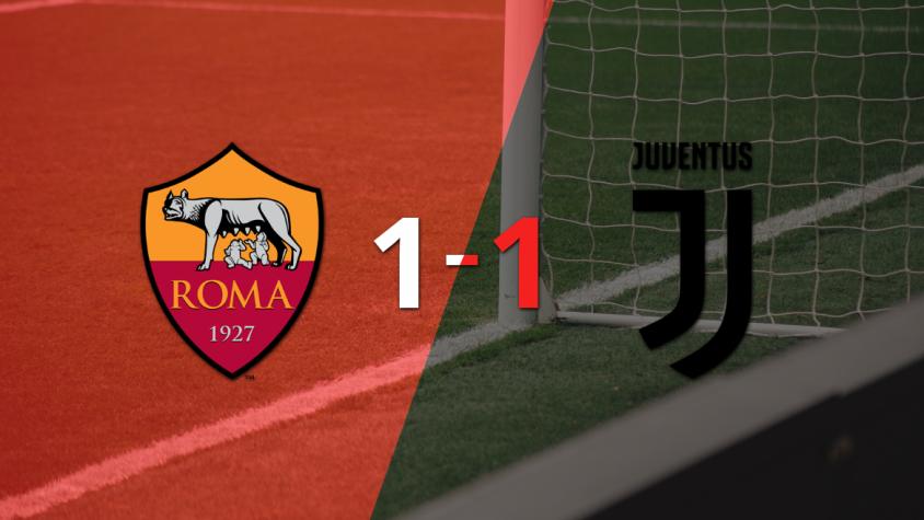 Roma logró sacar el empate de local frente a Juventus
