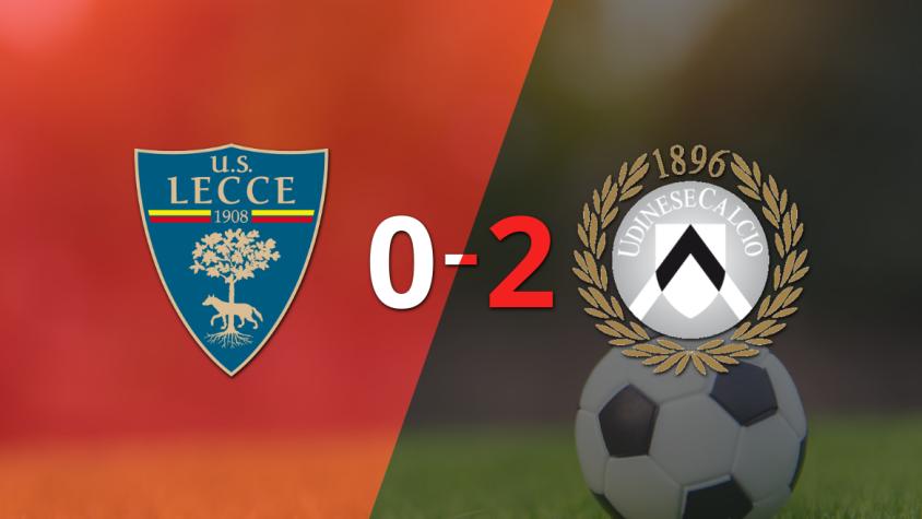 Con dos tantos, Udinese derrotó a Lecce en su casa