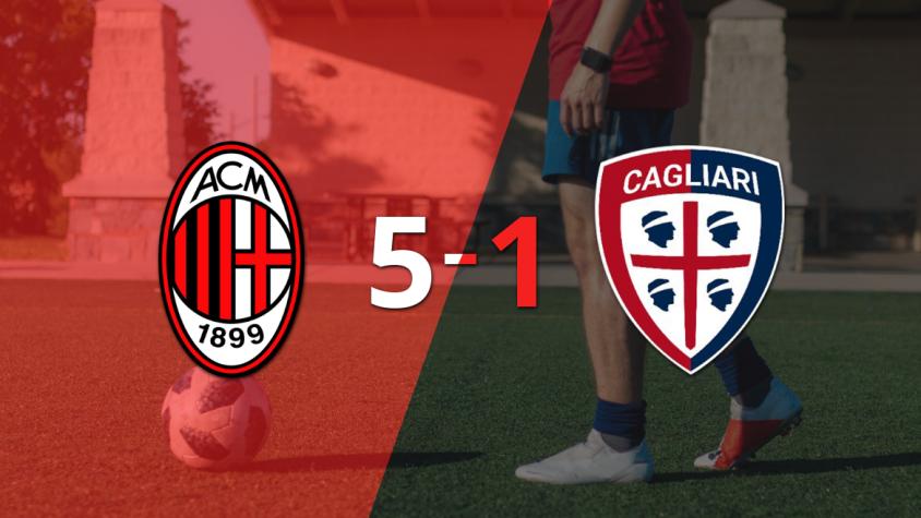 Con doblete de Christian Pulisic, Milan liquidó 5-1 a Cagliari