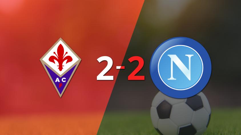 Muchos goles en el empate a 2 entre Fiorentina y Napoli