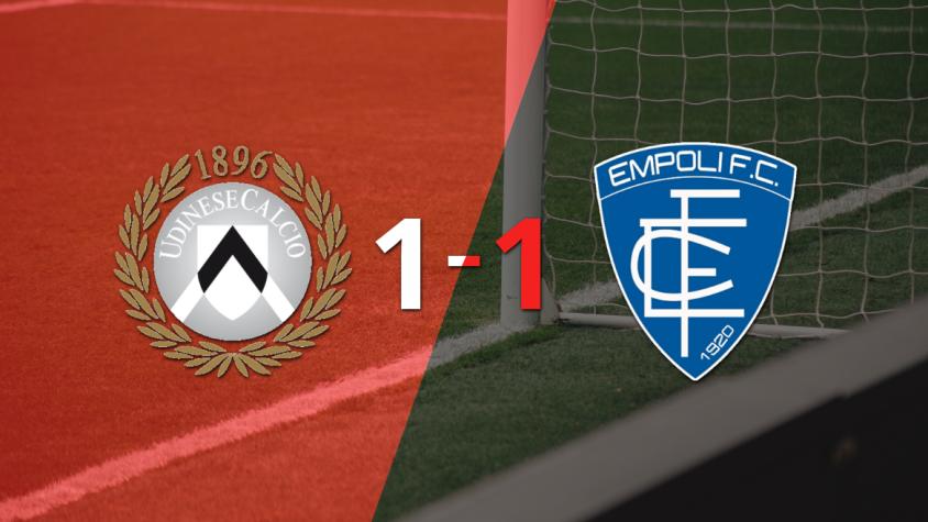 Udinese y Empoli se repartieron los puntos en un 1 a 1