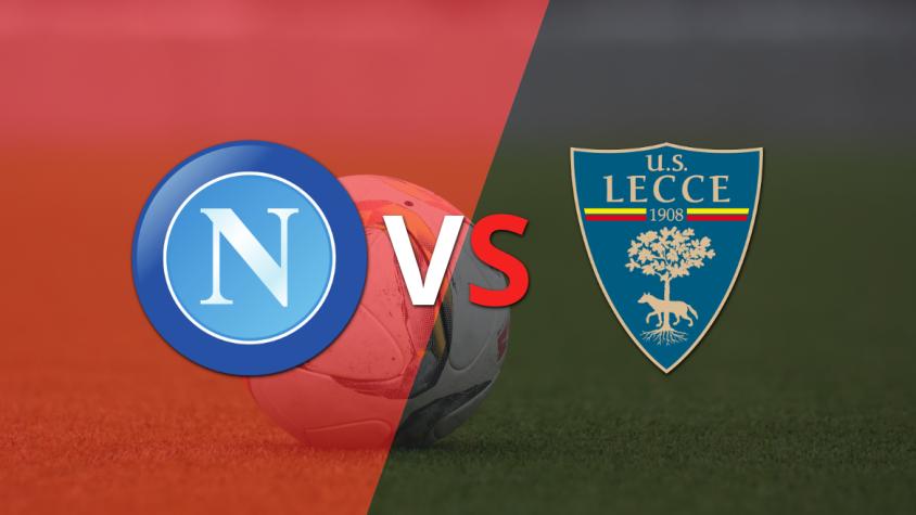 Empate a 0 en el comienzo del segundo tiempo entre Napoli y Lecce