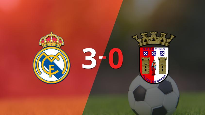 Goleada de Real Madrid 3 a 0 sobre SC Braga