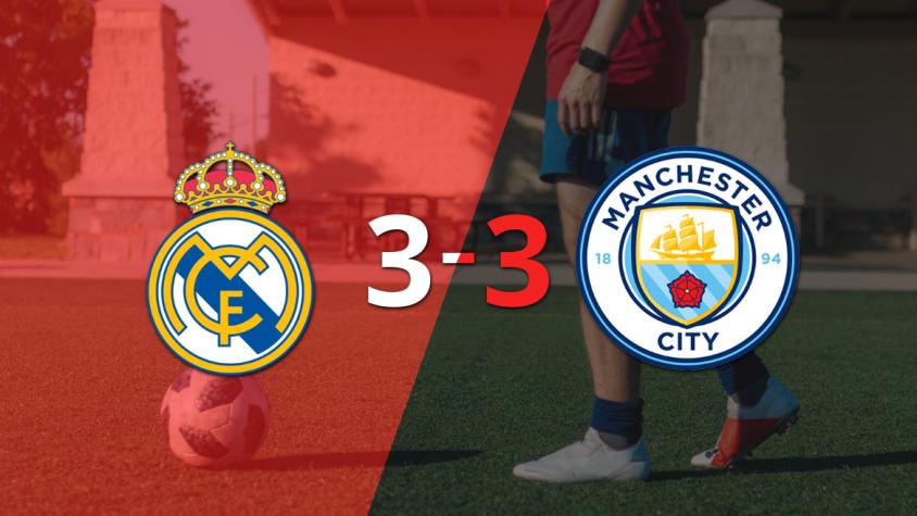 El empate en 3 dejó la llave abierta entre Real Madrid y Manchester City