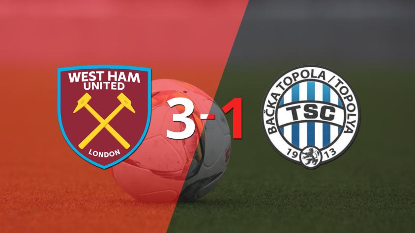 West Ham United fue más y venció por 3 a 1 a TSC Backa Topola