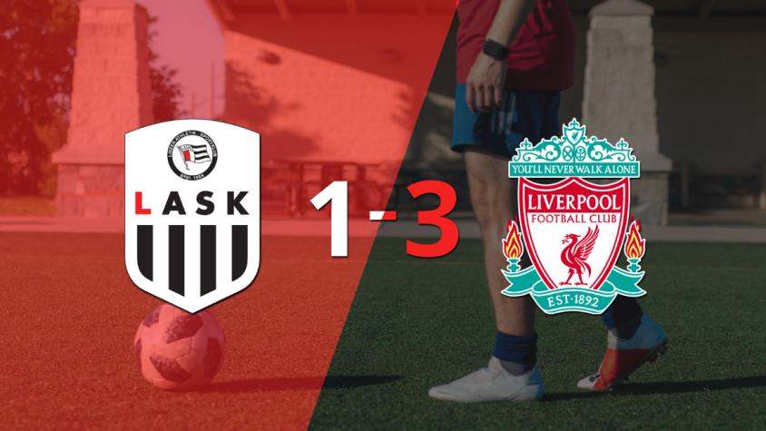 Liverpool logró una destacada actuación al conseguir una victoria por 3 a 1 ante LASK Linz