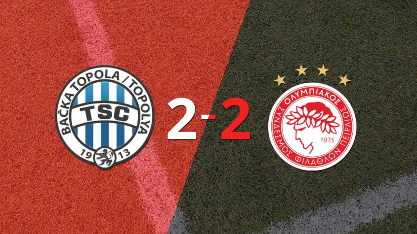 TSC Backa Topola empató 2-2 en casa con Olympiacos